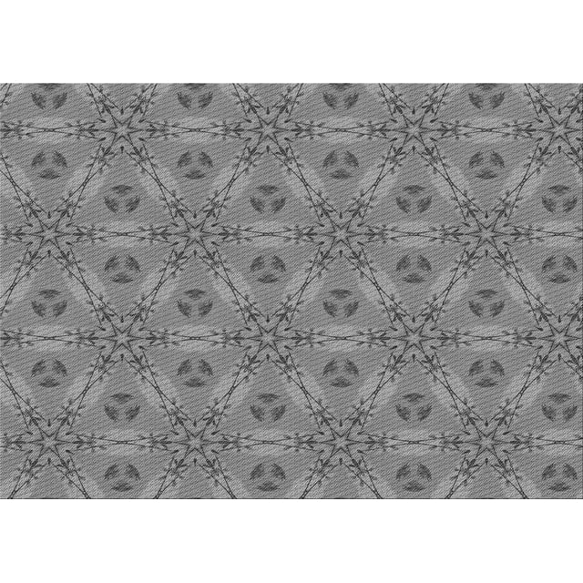 Ahgly Tapis Rectangulaire Lavable en Machine Intérieur Transitionnel Gris Cendré, 8 Pieds x 12 Pieds
