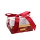 thumbnail image 1 of Caja acrílica transparente con base de espuma roja y cinta de satén, 1 of 2