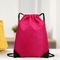 thumbnail image 6 of Abbraccia Drawstring Backpack Sports Drawstring Backpack Daypack Sturdy Portable Large Capacity Swimming Bag Basketball Bag for Camping Rose red, 6 of 9