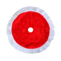 White Classic Plush Christmas Tree Skirt - Desktop Tree Decoration, Soft Fuzzy Material, Covers Tree Base, For Small/Desktop Trees, Adds Festive Touch To Holiday Decor, 14.9*14.9in, H