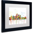 thumbnail image 2 of Trademark Fine Art "Louisville Kentucky Skyline Mclr-1" Canvas Art by Marlene Watson, White Matte, Black Frame, 2 of 4