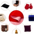 thumbnail image 4 of Back Self Adhesive Sheet Felt Velvet Velour Fabric Jewelry Box Craft Sticker Red, 4 of 9