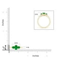 thumbnail image 4 of ANGARA Natural Three Stone Emerald Engagement Ring with Diamond Accents in 14K Yellow Gold for Women (Size-6x4mm) | May Birthstone, Anniversary, Jewelry Gift for Women | Natural Emerald Ring, 4 of 9