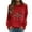 Red, variant on Simin Christmas Sweatshirts for Women, Christmas Women's Sweatshirt Crew Neck Long Sleeve Christmas Jumper Casual Christmas Tops, Blue-L Women's Acrylic Hoodie
