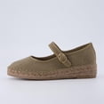 thumbnail image 3 of Cushionaire Tapas Canvas Mary Jane Flat Espadrilles for Women, Cushioned Comfort Closed Toe with Adjustable Strap, 3 of 11