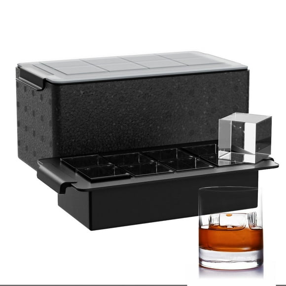 Bandeja Ice Cube FDDBI de silicona transparente para whisky, 5,9 x 5,1 x 10,6 pulgadas