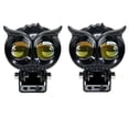 thumbnail image 1 of Luces antiniebla LED para motocicleta 90 W ámbar y blanco proyector auxiliar estilo búho, 1 of 5