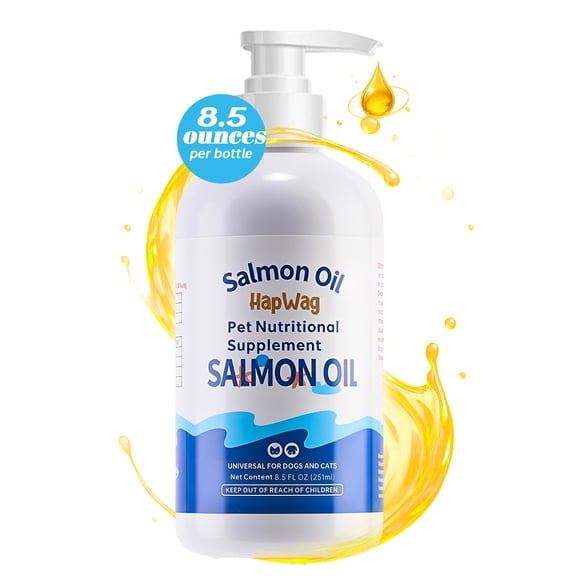 HAPWAG Anchovy Fish Oil with EPA & DHA, Omega-3 for Dogs & Cats, Supports Skin, Coat, Joint & Immunity