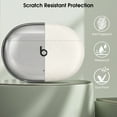 thumbnail image 4 of Fintie Clear Case for New Beats Studio Buds + (2023) / Beats Studio Buds 2021, Anti-Lost Shockproof Earbuds Protective Cover with Keychain Carabiner Support Wireless Charging, Clear Black, 4 of 7
