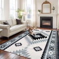 thumbnail image 3 of Brown Beige Boho Area Rug 6x9 FT, Non Slip Living Room Throw Carpet, Southwestern Ethnic Abstract Geometric Washable Soft Large Floor Carpet Non-Shedding Rug for Bedroom Dining Room Play Room, 3 of 9
