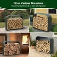 thumbnail image 6 of Galvanized Firewood Rack with Wearproof Corrugated Roof (Shed-Style Log ), Heavy Duty Outdoor Log Holder, Rust , Arch , "D x "W x "H, 6 of 6