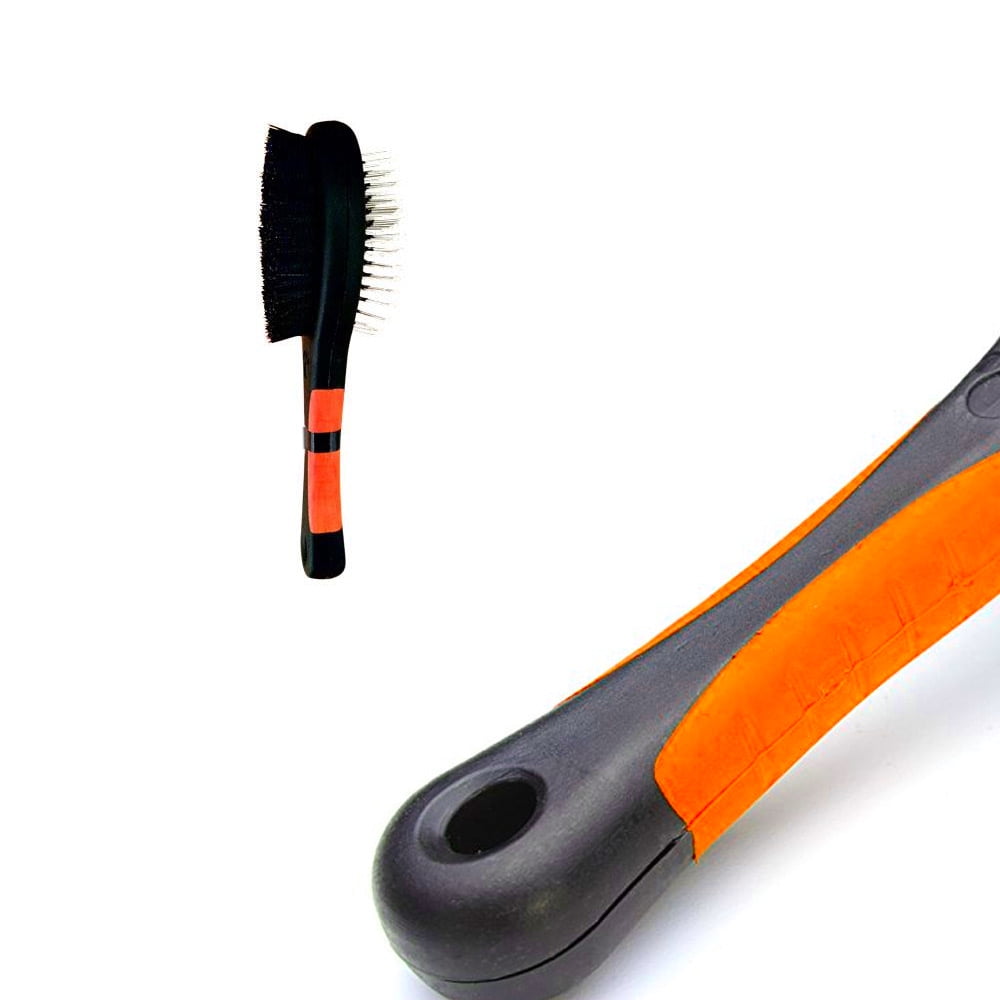 Double Sided Pet Brush Dog Cat Hair Grooming Coat Comb Fur Cleaner Pin Bristle !