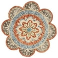 thumbnail image 1 of LR Resources DAZZL54091RUS40RD Dazzle Floral Round Indoor Area Rug - Rust, 1 of 1