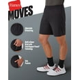 thumbnail image 6 of Hanes Moves Workout Shorts with Boxer Brief Liner & Total Support Pouch, Moisture-Wicking Shorts, 7” Inseam, 6 of 6