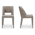 thumbnail image 3 of Moe's Home Collection Joyce Dining chair Set of Two Fabric Brown, 3 of 6