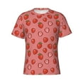 thumbnail image 3 of Naloa Red Strawberry Men's T-Shirt Sport T-shirt Men's Basic Tee Casual Men's Shirt, Round Neck, Short Sleeves - Medium, 3 of 5