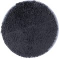 thumbnail image 2 of Grey Round Rug Faux Fur Sheepskin Area Rugs Fluffy Plush Carpet Washable Shaggy Mat for Dorm Preppy Room Decor, 1.3 ft, 2 of 7
