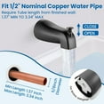 thumbnail image 5 of Shower Faucet Set with Tub Spout Bathtub Faucet Kit Complete Tub Shower Trim Kit with Solid Brass Rough-in Valve and 8 Inch Square Rainfall Showerhead Bent Shower Arm Brushed Nickel, 5 of 7