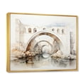 thumbnail image 2 of Designart "Minimalist Archway Grey Bridge II" Architecture Floater Framed Canvas Print, 2 of 7