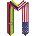 thumbnail image 2 of DABOYOZHZH Mauritius Mix United States Flag Graduation Stole Sash For Study Aboard International Students, 2 of 9