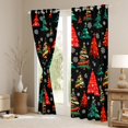 thumbnail image 3 of Manfei Christmas Tree Black Out Curtains for Kids Children,Xmas Snowflakes Curtains Pack of 2 (42x63 Each),Festival Theme Bedroom Curtains,Lightweight Room Decor, 3 of 6