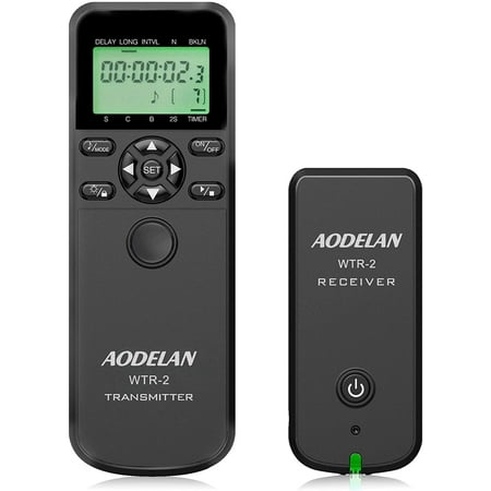 AODELAN Camera Wireless Shutter Release Timer Remote Control for Canon EOS R, RP, Rebel SL2, 250D, 750D, 90D, 80D, 77D, M6 Mark II, 5D Mark IV; Fujifilm X-T3, X-T100; Olympus OM-D E-M1 Mark II