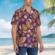 thumbnail image 3 of Balery Buffalo Plaid and Butterflys Camisas hawaianas de manga corta para hombre, camisas playeras de corte holgado, camisas de vacaciones con botones,3X-Large, 3 of 7
