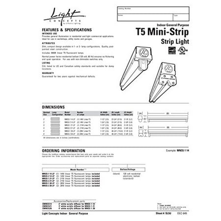 

Lithonia Lighting MNS5 2 28 LP Mini Strip 2-Light White Fluorescent Utility Light