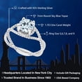 thumbnail image 2 of Gem Stone King 925 Sterling Silver Sky Blue Topaz Ring for Women (1.70 Cttw, Round 7MM, Gemstone Birthstone, Available in Size 5, 6, 7, 8, 9), 2 of 6