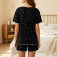 thumbnail image 5 of Naittoop Modal Soft Shorts Pajamas Sets for Women Cute Heart Print Summer Short Sleeve Sleepwear 2 Piece Lounge Sets, 5 of 5