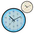 thumbnail image 2 of Indoor 12' Voice-Activated Luminous Decoration Wall Clock With LED Night Light Brown & Blue Ribbons, 2 of 8
