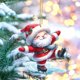 thumbnail image 4 of Santa Claus Sleigh Christmas Home Decoration Bedroom Door Acrylic 2D Flat Pendant, 4 of 4