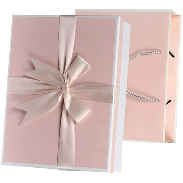 Boîte-cadeau avec ruban carré vide cadeau emballage boîte d'emballage pour  mariage bébé douche fête d'anniversaire fournitures 