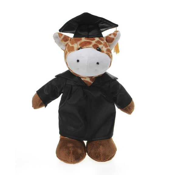 Made by Aliens Personalized Giraffe Stuffed Animal Plush Toy – Perfect Gift for Graduation Name or Your School Logo on Gown, Best for Any Grad School Kids 12 Inches