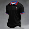 thumbnail image 4 of Men's USA 250th Anniversary Polo Shirt We The People Patriotic Flag Short Sleeve Golf Tee, 4 of 6