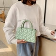 thumbnail image 1 of Bolsa Bolso de cadena para mujer Bolso bandolera de hombro de color sólido de cuero de PU (Verde) JShteea Para Estrenar, 1 of 9