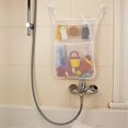 thumbnail image 4 of Organizador de juguetes para baño y bañera, cesta de red de malla resistente al moho, divisores de champú, 4 of 5