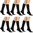 thumbnail image 6 of 3 Pairs Women’s Sheer Knee Massage Socks with Reinforced Toe and Base Stay up Band (Black), 6 of 9
