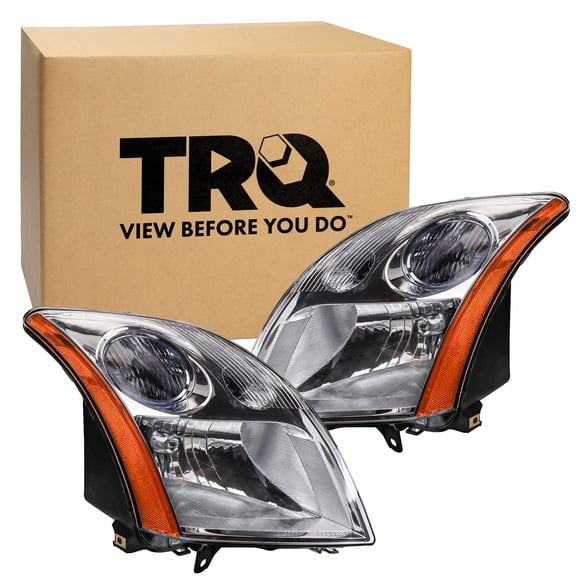 TRQ Headlight Assembly Set NI2502163 NI2503163 Fits 2007-2009 Nissan Sentra
