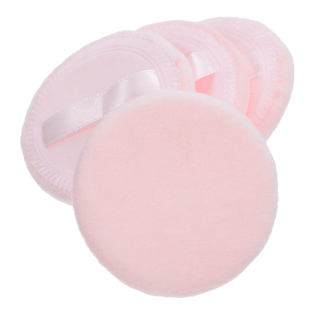 USHOBE 4Ud Esponja Para Polvo Suelto Amarillo Para Maquillaje Suave Y Fácil De Usar