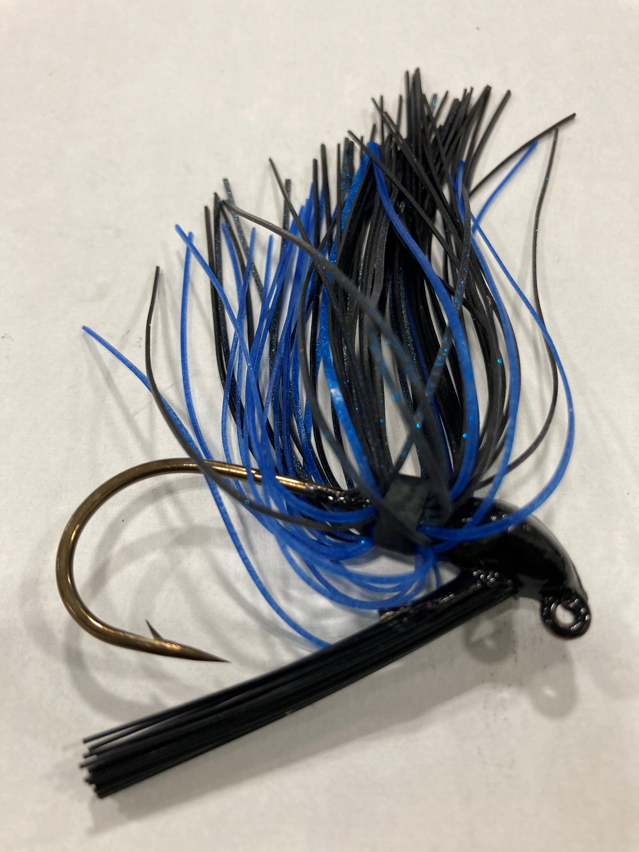 Arkie Lures Rattle Band Bass Jig, Size 3/8 oz.,Color Black/Blue