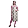 thumbnail image 1 of Bimba Kurta Droite Imprimée Indienne en Rayonne Slub Robe Tunique à Manches 3/4 pour Femmes, 1 of 6