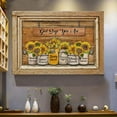 thumbnail image 2 of God Says You Are Canvas Wall Art – Rustic Hanging Sign with Sunflowers and Bible Verse Affirmations – Christian Farmhouse Decor for Women or Family – Mason Jar Floral Print – Ready to Hang, 2 of 4