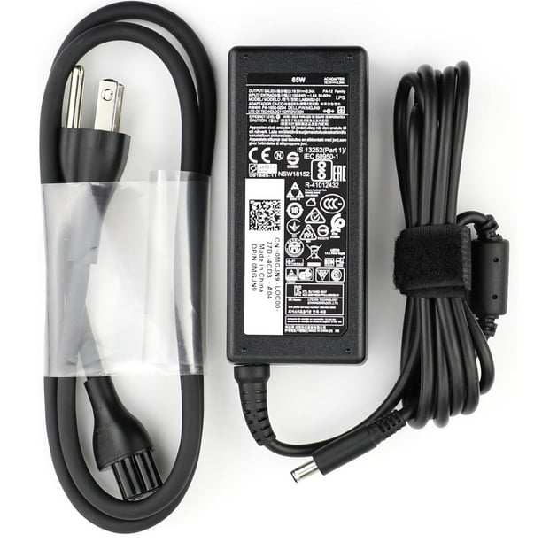 Cargador De Portátil Inspiron De 65 W Para Dell Inspiron 13 14 15 3000 5000 7000 Series 3420 5558 5755 3147 7348-2In1 5555 5559 Latitude 3520 Vostro 0G6J41 0Mgjn Adaptador De Alimentación De Ca Con Pu