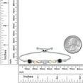 thumbnail image 4 of Gem Stone King 925 Silver and 10K Yellow Gold White Moissanite and Black Onyx and White Lab Grown Diamond Bracelet for Women | 2.25 Cttw | Gemstone | Cushion 6MM | Fully Adjustable 9 inch, 4 of 5