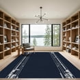 thumbnail image 2 of ODIKA 3'x5' Machine Washable Non-Slip Area Rug, Geometric Navy Blue High Traffic Rug with Pad, Blue, 1022537, 2 of 8