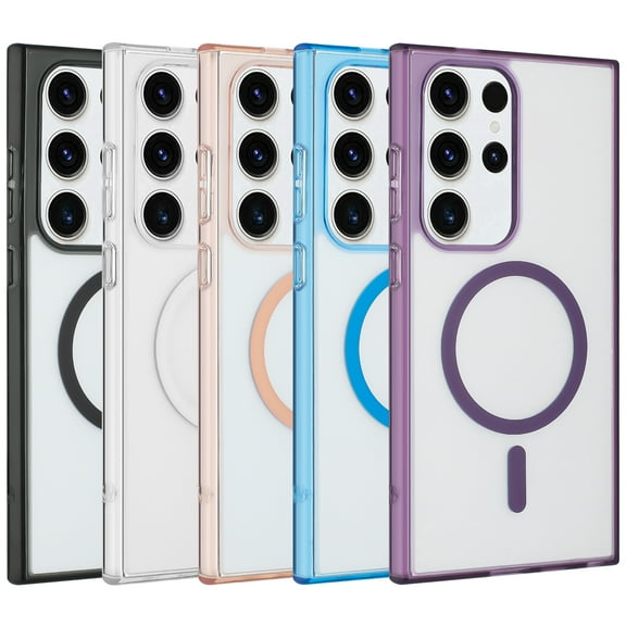 Samsung Galaxy S24 Ultra Case, Slim 100% Fit Magnetic Charger Compatible Shock Resistant Clear