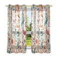 thumbnail image 6 of Yayeee Window Curtains Set of 2 for Living Room Light Filtering 63"x42", Watercolor Leaves, 6 of 7