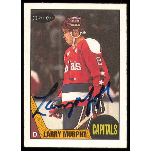 Larry Murphy Autographed 1987-88 O-Pee-Chee Card #133 Washington Capitals SKU #255252
