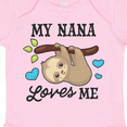 thumbnail image 4 of Inktastic My Nana Loves Me with Sloth and Hearts Boys or Girls Baby Bodysuit, 4 of 5